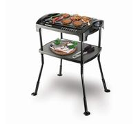 Telefunken Barbecue Elettrico Portatile da Esterno BBQ da Giardino in Acciaio 41x30 cm - 48h cm con Gambe Pieghevoli - M06474