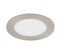 Telefunken - Faretto da incasso a LED, WiFi, dimmerabile, RGB, controllo della temperatura colore, controllo tramite app, Amazon Echo, Google Home, 6 Watt, 600 lumen, nichel opaco, Ø12cm