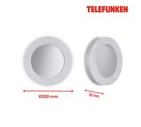 Telefunken Rixi applique LED da esterni, bianco Telefunken