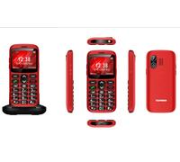 TELEFUNKEN TELÃ‰FONO MÃ“VIL S520 PARA PERSONAS MAYORES ROJO