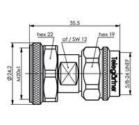 Telegärtner 100024211 Adattatore N Spina N - Spina 4.3-10 1 pz.