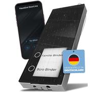 Telegärtner 150730 Citofono Radio DoorLine Slim DECT Nero, Campanello, possibilità di collegare Un apriporta, Telefono Fisso e Cellulare con Funzione di unità Interna