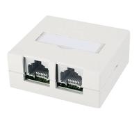 Telegrtner a 2 porte cat 6 dotato di presa rete da parete con componenti ral