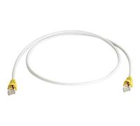 Telegärtner Patch cable S-FTP Cat.7, 1,0 m, cable boot yellow, LSZH grey, Cross-Over