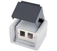 Telegärtner RJ45 Outlet IP44 AP - Adattatore per Cavo, Colore: Grigio