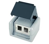 E_0001_337551 Telegärtner Telegärtner RJ45 Outlet IP44 AP Grigio cavo di interfa