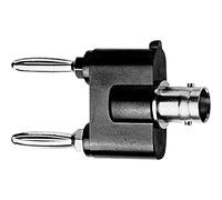 Telegärtner Telegaertner J01008A0620 - Adattatore di misura BNC femmina 4 mm, connettore lamellare 4 mm, colore: Nero