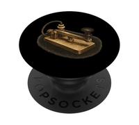 Telegrafo a chiave Morse CW vintage PopSockets PopGrip Adesivo