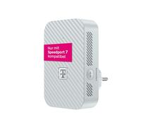 Telekom Speedport 7 Ripetitore I Wi-Fi 7 Amplificatore WiFi abilitato per Speedport 7 Router I 6.400 Mbit/s, Tecnologia Mesh espandibile I Ideale per TV in UHD & 4K I Plug & Play tramite WPS