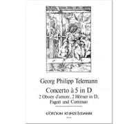 TELEMANN - Concierto en Re Mayor para 2 Oboes d´amore(2 Clarinetes en La),2 Trompas en Re,Fagot y B.C.
