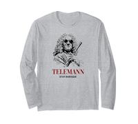 Telemann Stay Baroque Funny Classical Music Compositore Maglia a Manica