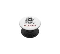 Telemann Stay Baroque Funny Classical Music Compositore PopSockets PopGrip Adesivo