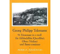 TELEMANN - Trio Sonata en Do menor (TWV:42/c 2) para Flauta, Oboe y BC (Partitura/Partes)