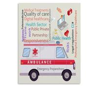 Telemedicine System Framework Poster Digital Health Workflow Chart for Clinic and Hospital Administration(Unframed,12x18inch(30x45cm))