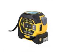 Telemetro digitale laser 3 in 1 con display LCD da 60 m, cercatore portatile e metro a nastro da 5 m.