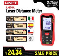 UNI-T laser distance meters Laser Rangefinder LM50A LM70A LM100A LM120A Digital Range Finder Meter Millimeter Accuracy,measure AREA, VOLUME, ADDITION, SUBTRACTION (LM50A)