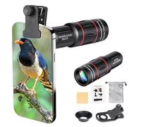 Teleobiettivo 36X per iPhone 16, dotato di supporto per telefono multifunzionale Custodia specifica per Apple 16, messa a fuoco manuale precisa, visione super chiara, obiettivo verde 4K FMC