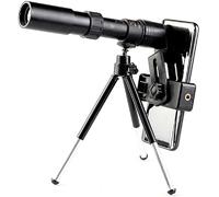 Teleobiettivo 4k 10-300x40mm piccolo portatile con treppiede e clip accessori per telefoni cellulari