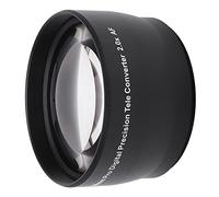 Teleobiettivo con Ingrandimento 2X Obiettivo Teleconvertitore da 58 Mm, per Obiettivo Fotografico con Diametro di 58 Mm, Super Teleobiettivo Ad Alta Definizione Leggero e Portatile, Lega di Alluminio