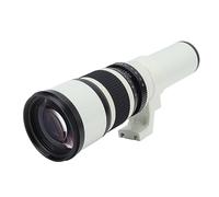 Teleobiettivo con Messa a Fuoco Manuale 500 Mm F6.3 con Adattatore T2 Z Mount per Fotocamere Mirrorless Z (Bianco)