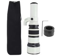 Teleobiettivo con Messa a Fuoco Manuale da 500 Mm con Adattatore T2 Z per Fotocamere MirrorlessZ (Bianco)
