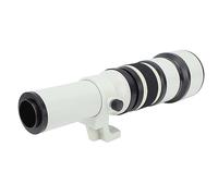 Teleobiettivo con Messa a Fuoco Manuale F6.3 da 500 Mm con Anello Adattatore T2-M4/3, per Fotocamere Microsingle Telescopio Astronomico Fotografia (Bianco)