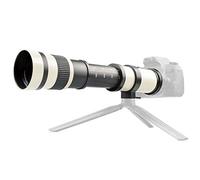 Teleobiettivo con obiettivo, nuovissimo bianco 420-800 mm Apertura F/8.3-16 Teleobiettivo con messa a fuoco manuale completa con zoom per fotocamera Canon EF Mount