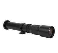 Teleobiettivo da 500 mm F8-F32 con ingrandimento 2X, teleobiettivo con rivestimento MC a regolazione manuale per fotocamera reflex EF-S Mount(Nero)