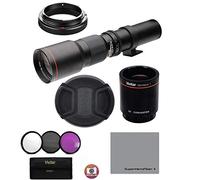 Teleobiettivo HD 500 mm/1000 mm f/8 manuale per Canon EOS Rebel T3, T3i, T4i, T5, T5i, T6, T7 T6i, T6s, T7i, SL1, SL2, EOS 60D, 70D, 77D, 80D, 5D III, 5D IV, EOS 6D, 7D, 7D II Digitale Fotocamera SLR