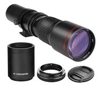 Teleobiettivo manuale ad alta potenza 500 mm/1000 mm f/8 per Canon EOS 80D, 90D, Rebel T3, T3i, T5, T5i, T6i, T6s, T7, T7I, T8I, SL3, 60D, 70D, 5D, EOS5D IV, 6D II, 7D II SLR