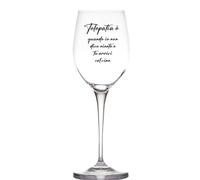 "Telepatia è quando non dico niente e tu arrivi col vino" Bicchiere Calice da Vino Bianco Rosso Spritz Drink Personalizzato Dedica Idea Regalo Amiche Originale Festa Della Mamma Compleanno Natale Cena