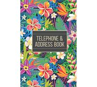 Telephone And Address Book: Pretty Floral Design With 400+ Entries, Large Address Book With Tabs With Alphabetical Tabs (Big Print Address Book With Tabs)