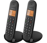 Logicom, Telefono cordless vivavoce ILOA 250 con display, portata 300 m, Nero