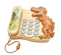 Telephone Kids Toy - Set di telefoni giocattolo fisso | Telefono da gioco di ruolo a forma di dinosauro, Dinosauro dei cartoni animati Giocattoli di apprendimento automatico, giocattolo telefonico