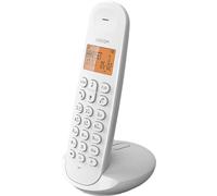 Logicom - Iloa 155T - Solo -Telefono Cordless DECT - con Segreteria Telefonica 15 Minuti - Vivavoce - Display 4 Righe - 300m Portata - Compatibile Box Internet - Bianco