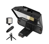 Teleprompter, A10 Teleprompter Prompter Kit con supporto for telefono Fill Light Telecomando for treppiede da tavolo for fotocamera portatile for smartphone