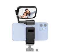 Teleprompter, Flip Mirror Kit Phone Camera Periscope Vlog Selfie Staffa Clip con Cold Shoe universale