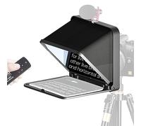 Teleprompter, Fold Prompter Teleprompter portatile for fotocamera del telefono for video di interviste dal vivo for tablet da 7,9 pollici(Black with Tripod)