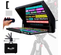 TELEPROMPTER PAD iLight PRO 14" Teleprompter iPad 12.9 Tablet - Kit Content Creation con Telecomando APP Case Beam Splitter per DSLR iPhone Prompter Autocue Compatibile con Apple Android Mac Windows