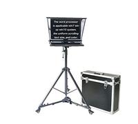 Teleprompter per computer portatile - Grande beamsplitter in vetro, kit portatile con custodia in alluminio per video discorso, notizie, interviste dal vivo