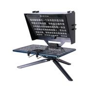 Teleprompter per Tablet Smartphone Fotocamera con Telecomando Anello Adattatore Obiettivo Treppiede Ultra Grandangolare APP Compatibile iOS Android Kit Portatile Regolabile Effetto Riflessione Chiara