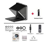 Teleprompter, TC7 Fold Prompter Teleprompter portatile for fotocamera del telefono for video di interviste dal vivo for smartphone tablet da 7,9 pollici, Insegnamento online in diretta streaming(Blac