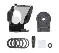 Teleprompter, Teleprompter for fotocamera DSLR for smartphone PT-15 con telecomando for la registrazione video Intervista in streaming di trasmissione in diretta(For Phone SLR)