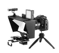 Teleprompter, Teleprompter Mini Fotocamera Per Telefono Per Intervista Lettore Vocale Che Riprende Il Suggeritore Mobile Portatile Con Telecomando Di Controllo per lo streaming live(Kit 4)