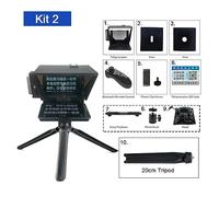 Teleprompter, Teleprompter portatile for smartphone DSLR Registrazione trasmissione in diretta Inscriber Teleprompter Artefatto video con telecomando(2)