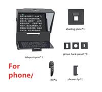 Teleprompter, Teleprompter portatile for tablet Phone Camera Teleprompter for la registrazione video Trasmissione in diretta con telecomando(For Phone)