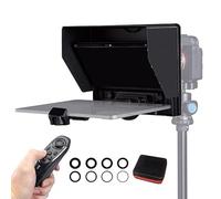 Teleprompter TP10 da 10 Pollici, Suggerimento Grandangolare Pieghevole Compatibile con Telecomando e Connessione Bluetooth, per Tablet, Smartphone, DSLR, Insegnamento online...