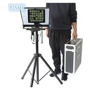 Teleprompter, Versione portatile pieghevole da 15 pollici del teleprompter for telefono cellulare Tablet News Intervista Live Speech Teleprompter, Insegnamento online in diretta streaming(YS-15 and T