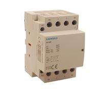 Teleruttore Contattore Modulare Trifase 4P 2NO+2NC, 63A 380V AC, 3 Moduli DIN, Certificato IEC61095 IEC60947-4-1, IP20, Serie HC-463 Professionale