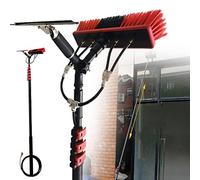 Teles - Kit di pulizia per finestre, 4-11 m, con spazzola e spatola, estensibile per esterni, pannelli solari e tetti, sistema di pulizia efficiente